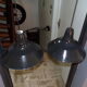 Pair of industrial bowl hanging