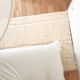 Berber carpet Béni Ouarain plain white with inlaid line patterns
