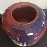 Vintage ball vase 70/80s ceramic enamelled