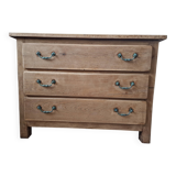 Commode en chene brut