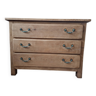 Commode en chene brut