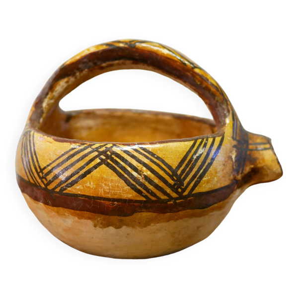 Cruche pot à bouillon Kabyle ancienne en terre cuite