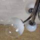 Vintage Space Age Chrome and Murano Glass Italian Pendant Lamp