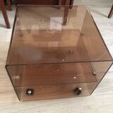 70s plexiglass coffee table