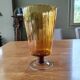 Vase vintage en verre jaune Empoli Italie