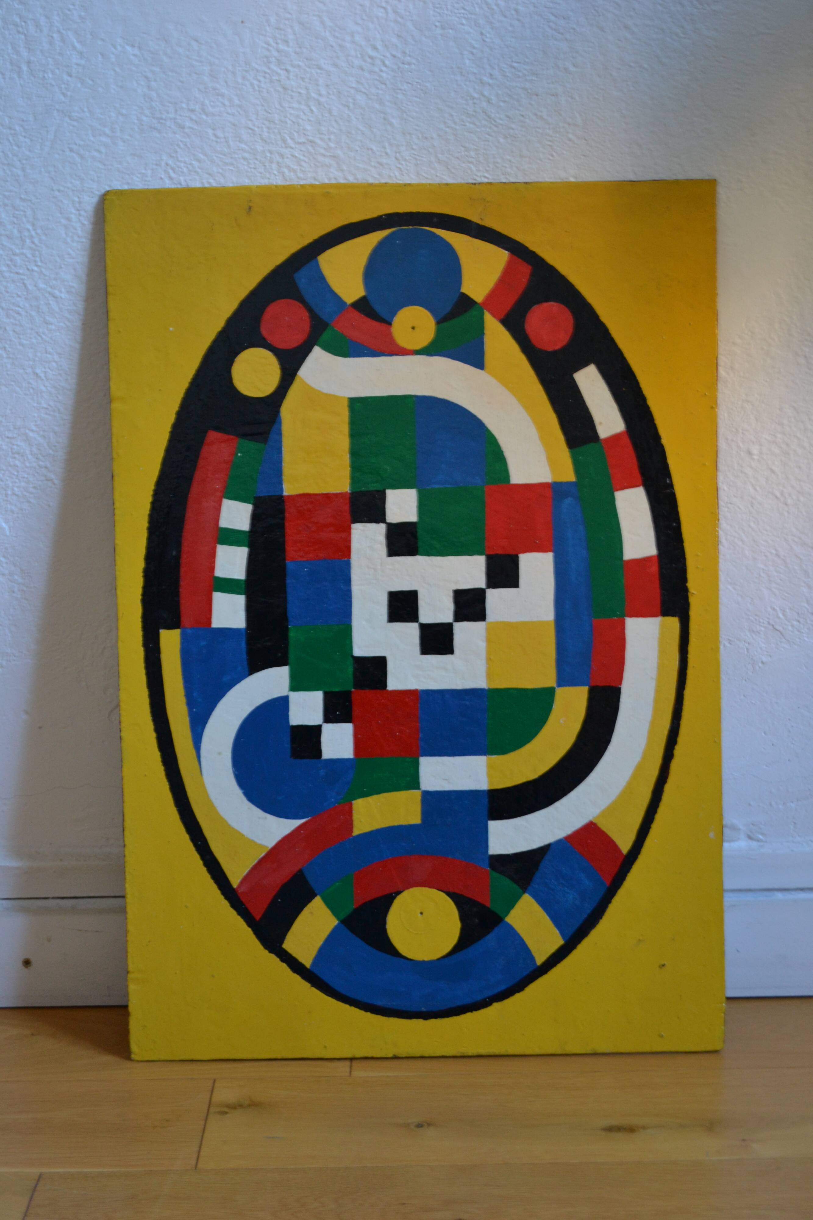 Orphism, Follower of Sonia Delaunay, Oil on panel, 67 x 46 cm