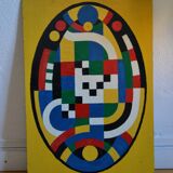 Orphism, Follower of Sonia Delaunay, Oil on panel, 67 x 46 cm
