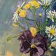 Acrylic on canvas contemporary painting bohemian countryside still life