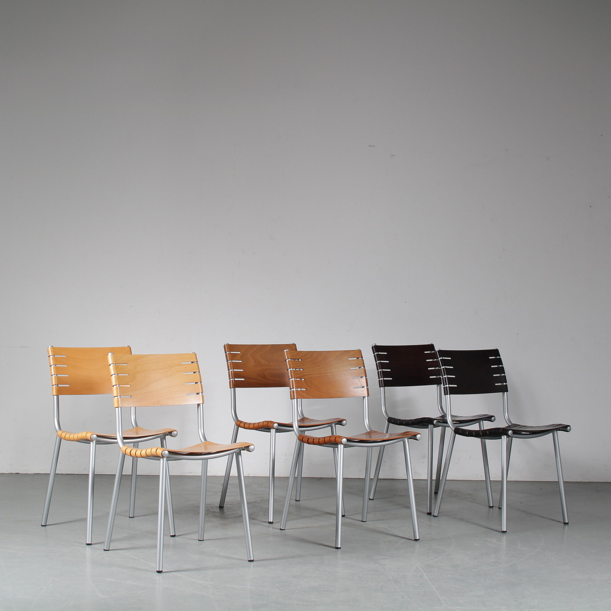 1980s Set of 6 dining chairs by Ruud jan Kokke for Harvink, Netherlands