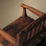 Alpine armchair in larch, 18th century