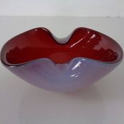 Red and Lilac Sommerso Murano Glass Bowl or Ashtray, Italy, 1960s