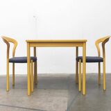 Stackable chairs and table German Lotus by Hartmut Lohmeyer for Kusch+Co, set of 3.