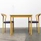 Stackable chairs and table German Lotus by Hartmut Lohmeyer for Kusch+Co, set of 3.