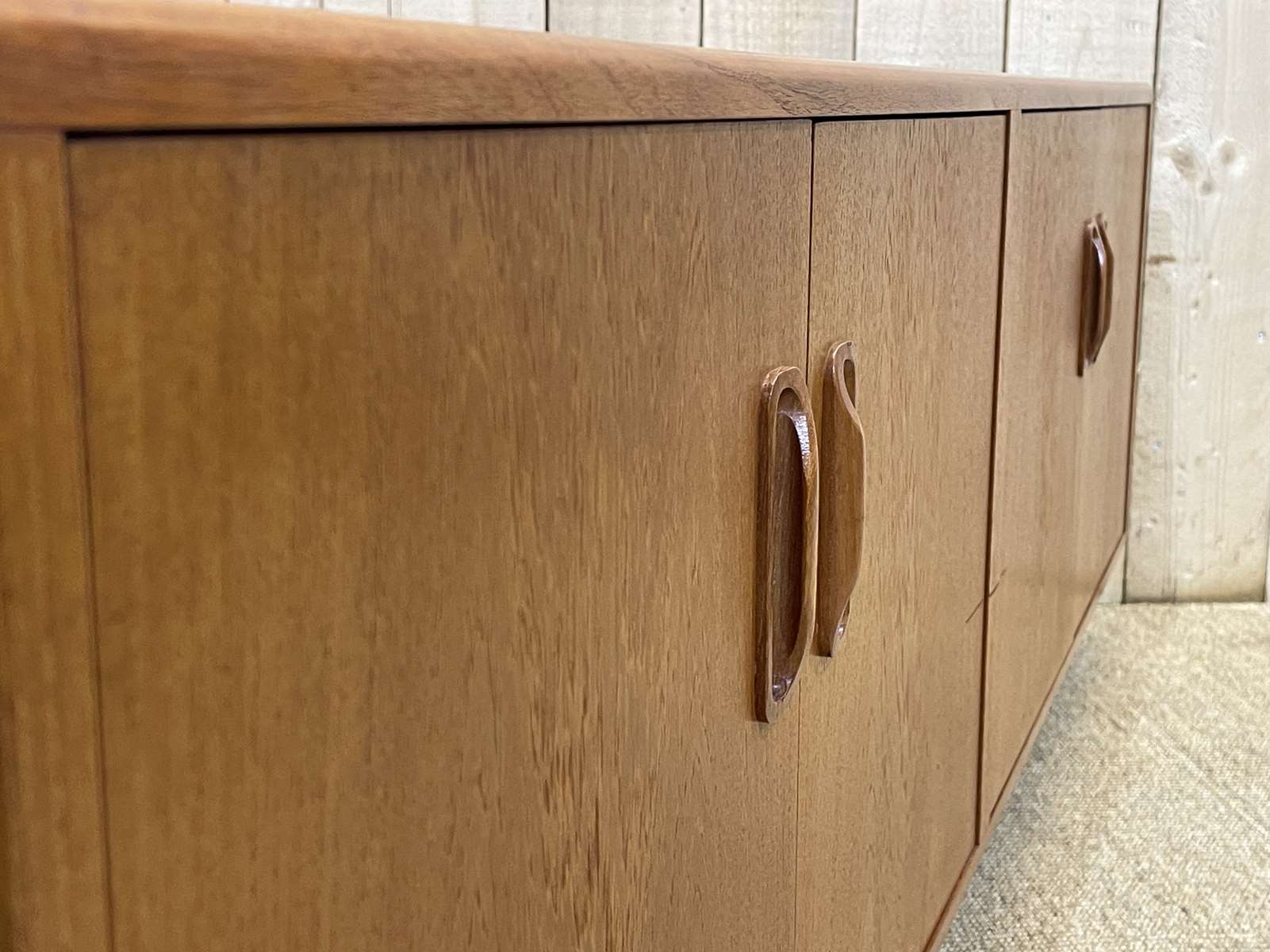 Row of the English brand Gplan in teak from the 70s