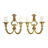 Pair of Louis XV style wall lights - bronze EPI Paris