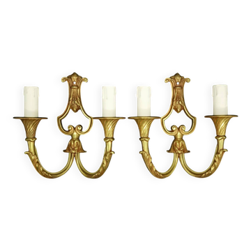 Pair of Louis XV style wall lights - bronze EPI Paris