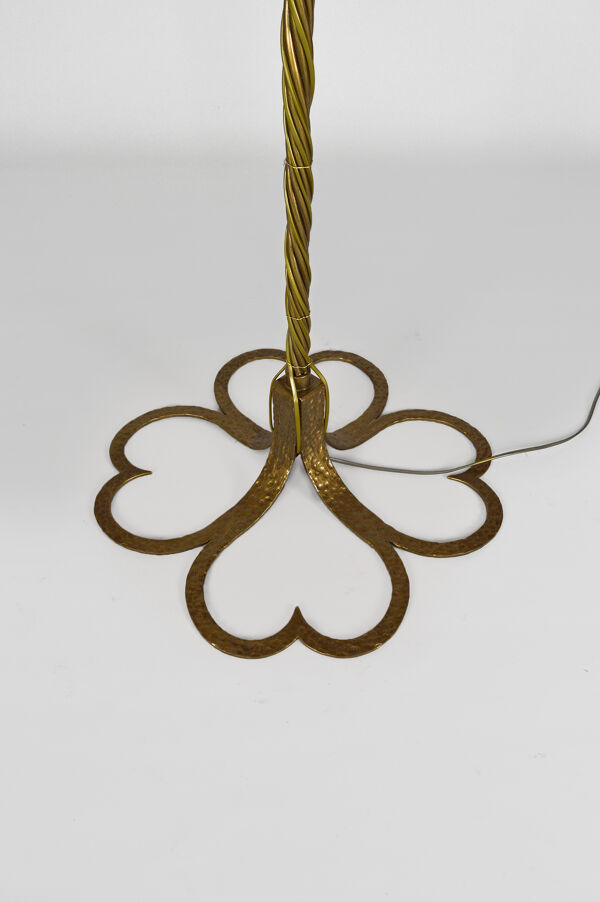 Lampadaire doré en fer forgé