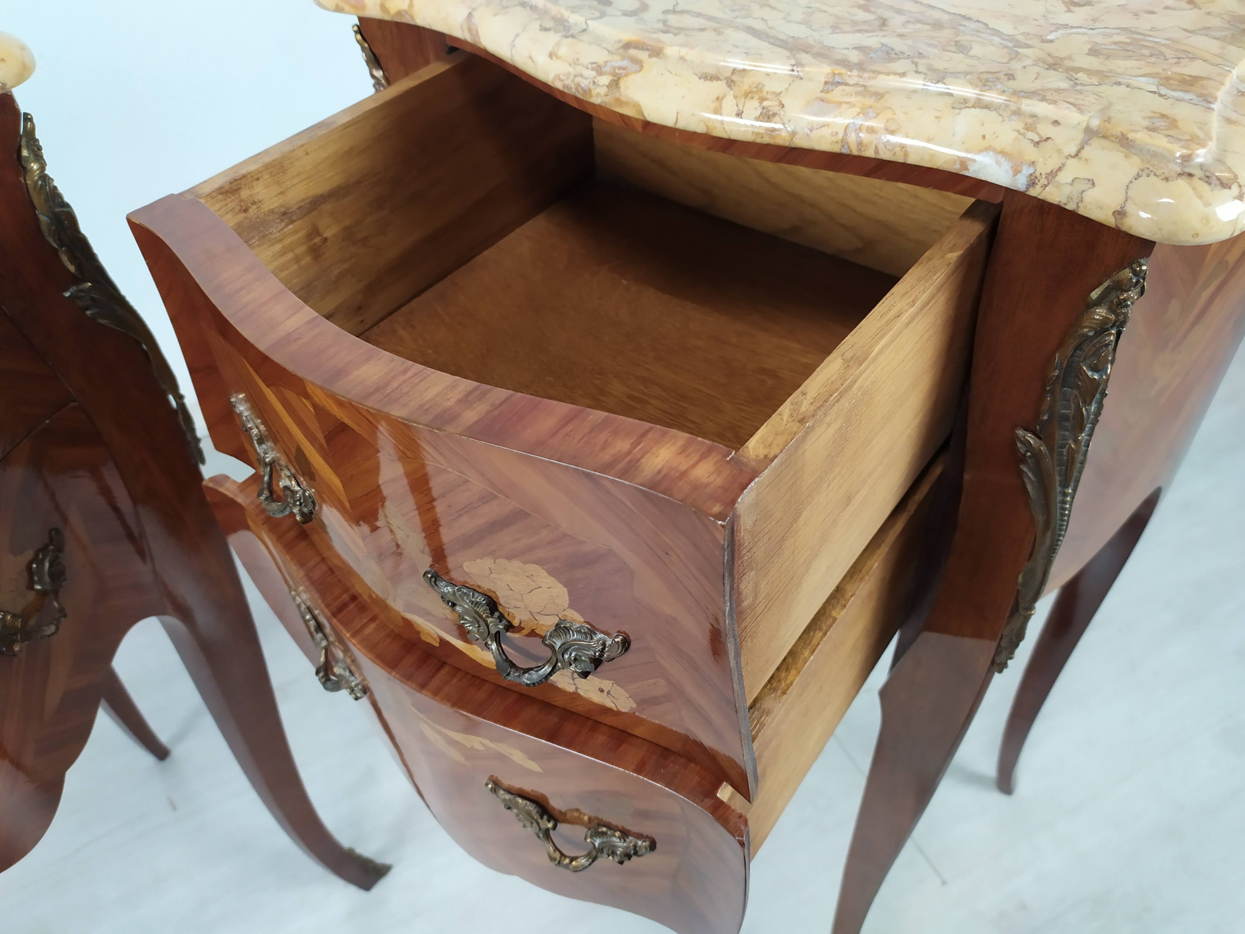 Pair of Louis XV style bedside tables