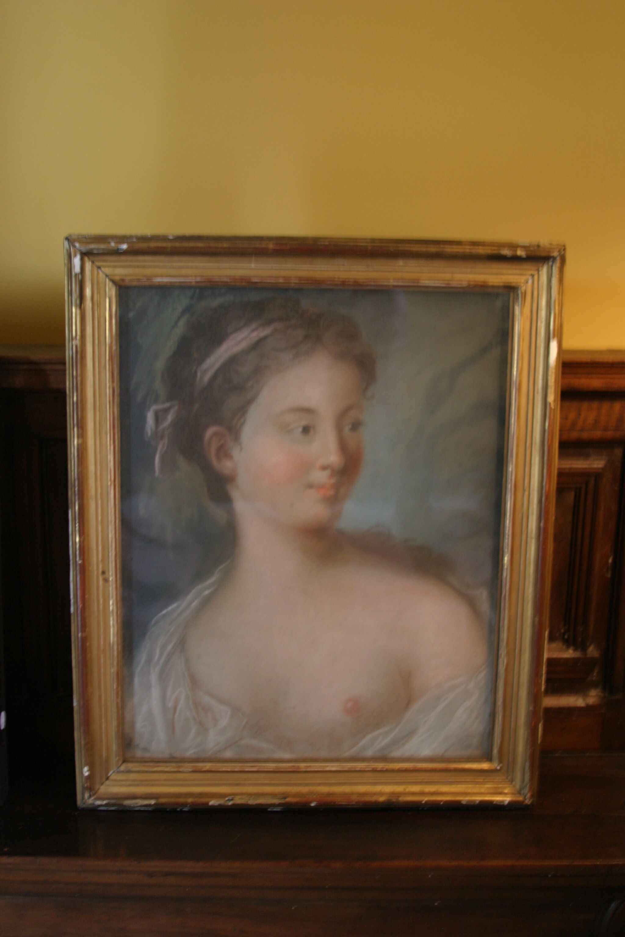 Portrait of a woman, pastel, XVIIIs