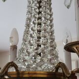 6-light hot air balloon chandelier with crystal pendants, late 19th century