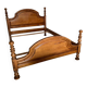 Double bed in turned wood