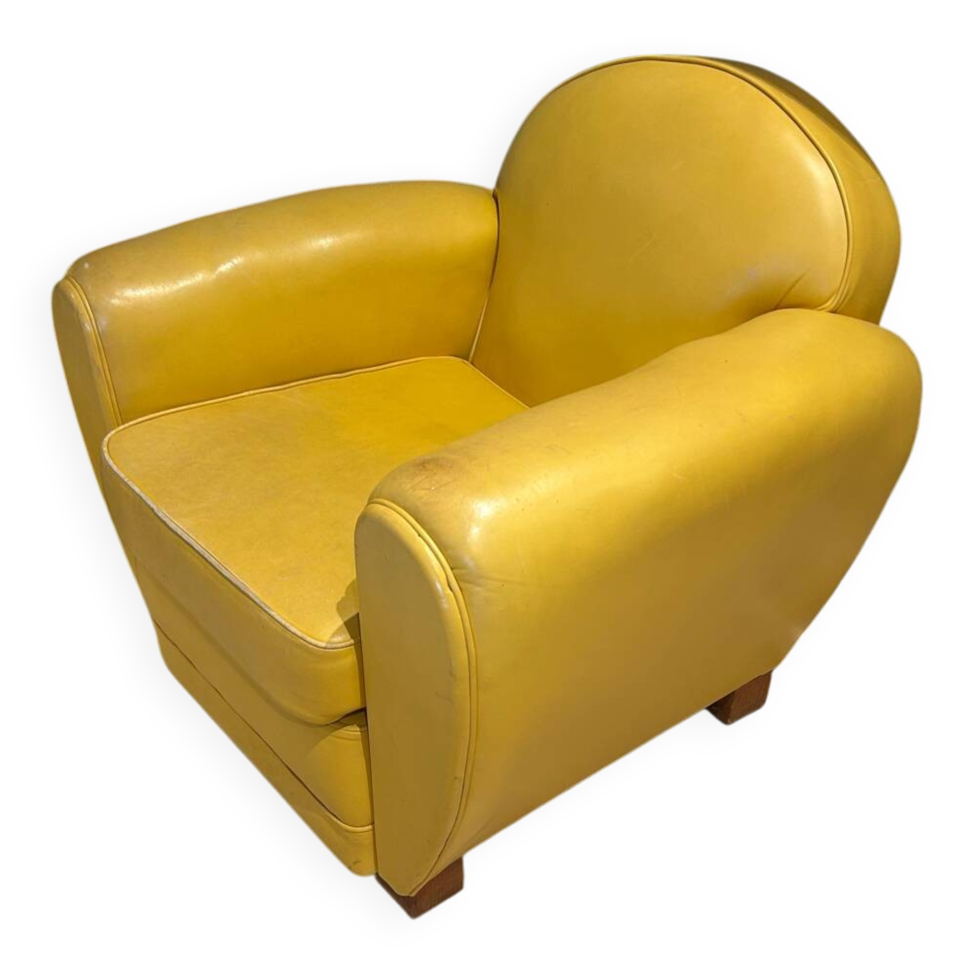 A leather club chair
