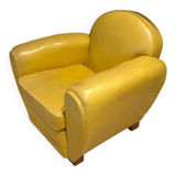 A leather club chair