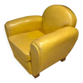A leather club chair
