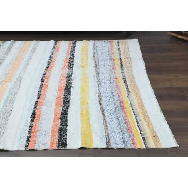 Vintage Turkish Oushak Handmade Wool Cotton Area Rug 158x263