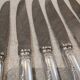 6 silver-plated metal table knives Christofle Marly 4 sharp blades