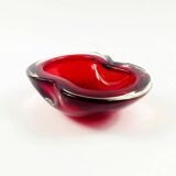 Large Sommerso Murano Glass Bowl or Vide Poche attributed to Flavio Poli, Italy, 1960s/1970s
