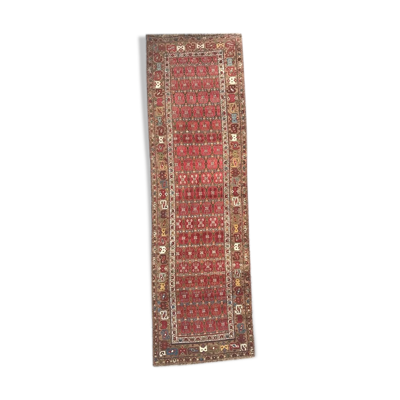 Tapis ancien persan kurde couloir fait main 120x388 cm