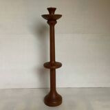 Large Scandinavian teak wood candle holder