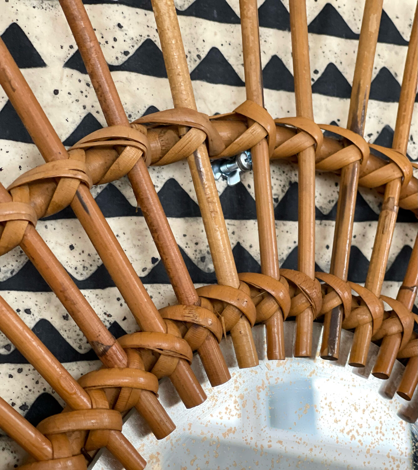 Rattan mirror 1960 48x60cm