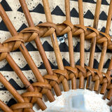 Rattan mirror 1960 48x60cm