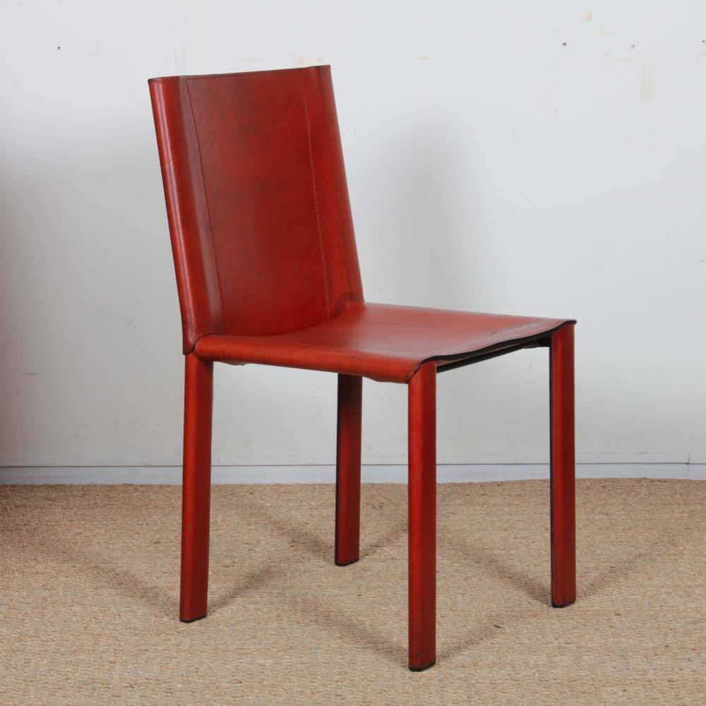 Set of 8 chairs by Carlo Bartoli for Matteo Grassi, 1980