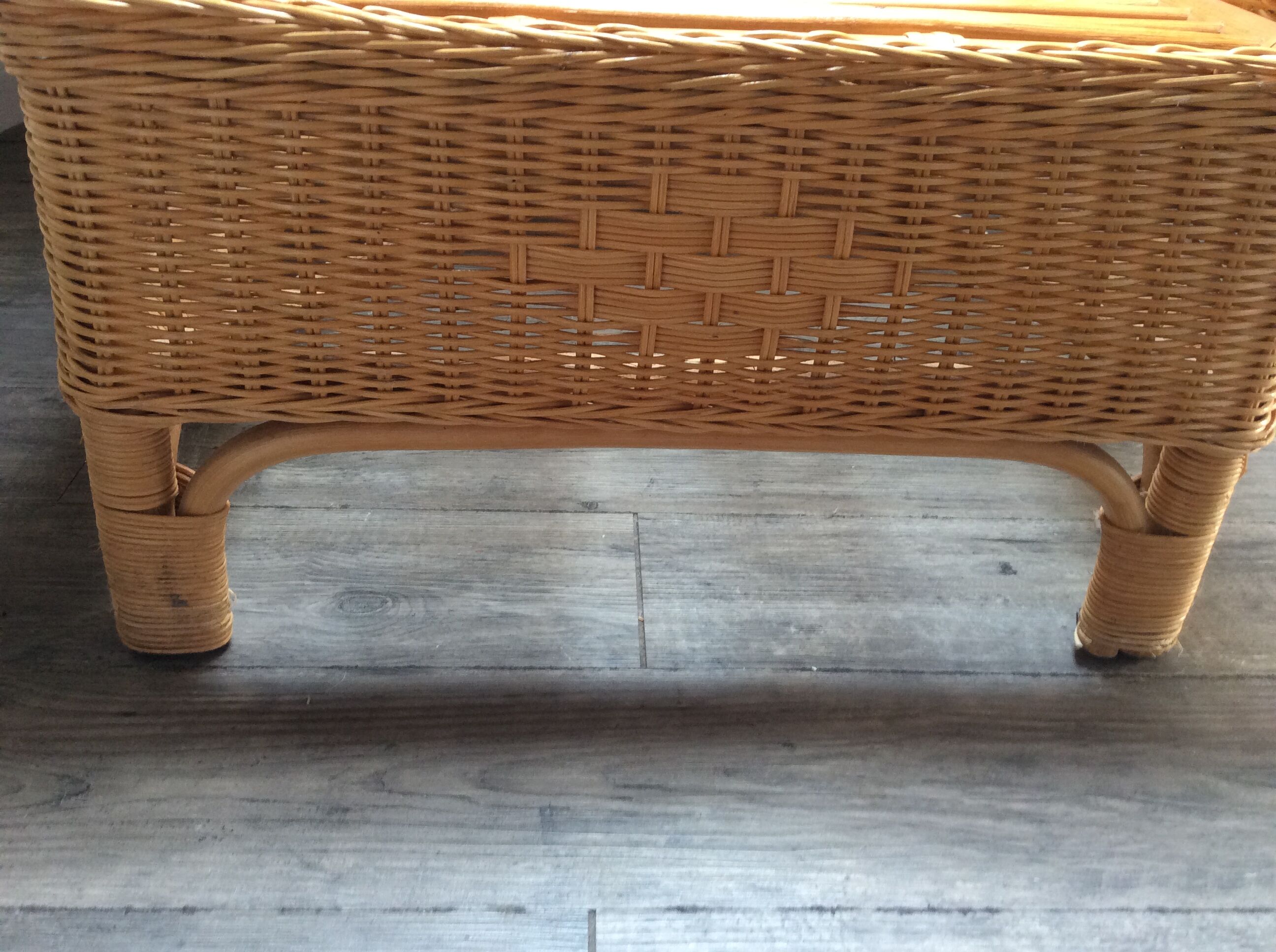 Fauteuil en rotin des années 60/70