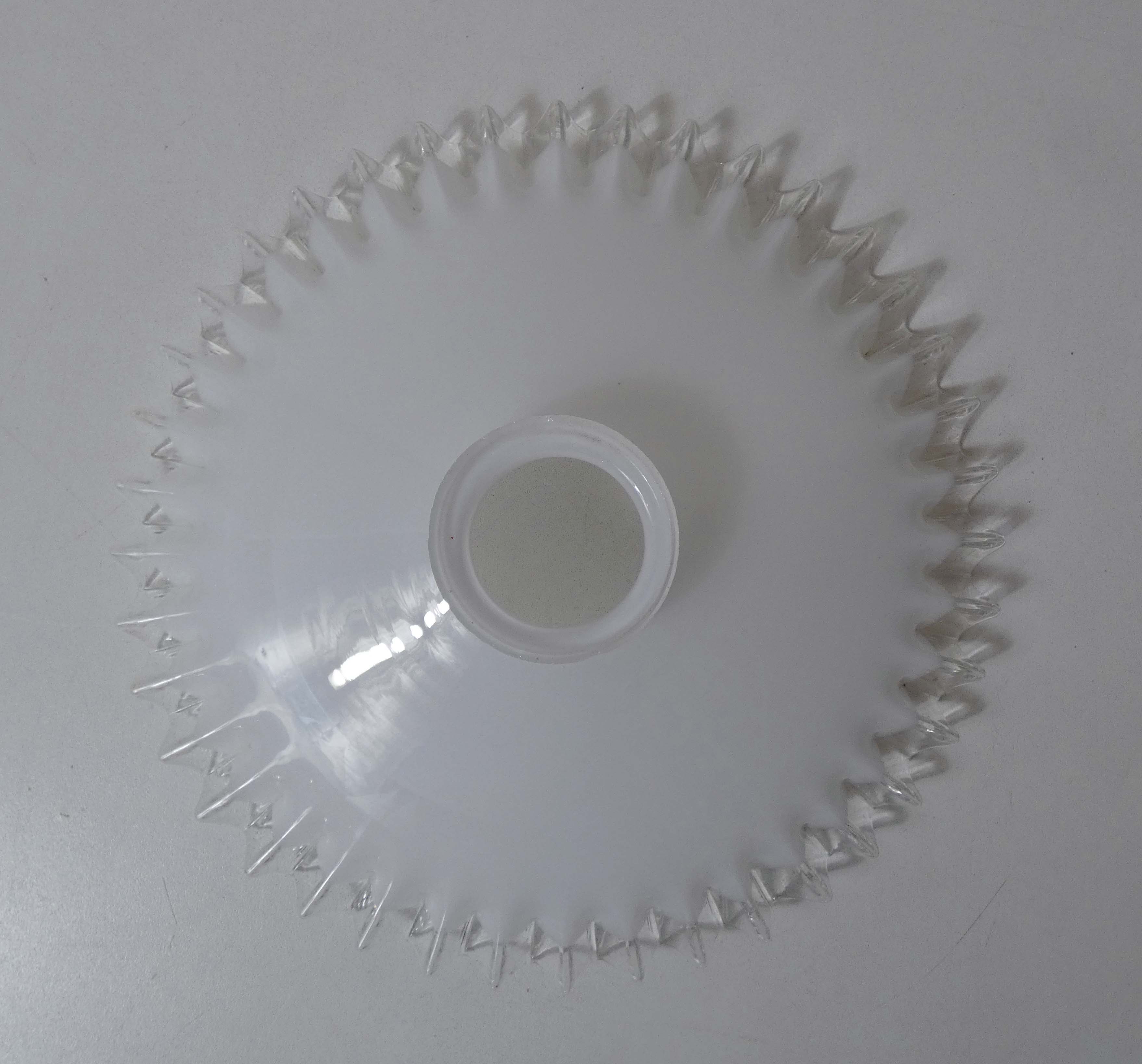 Lampshade in opaline glass white vintage
