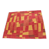 Beau tapis ou moquette géométrique du milieu du siècle, années 1950.