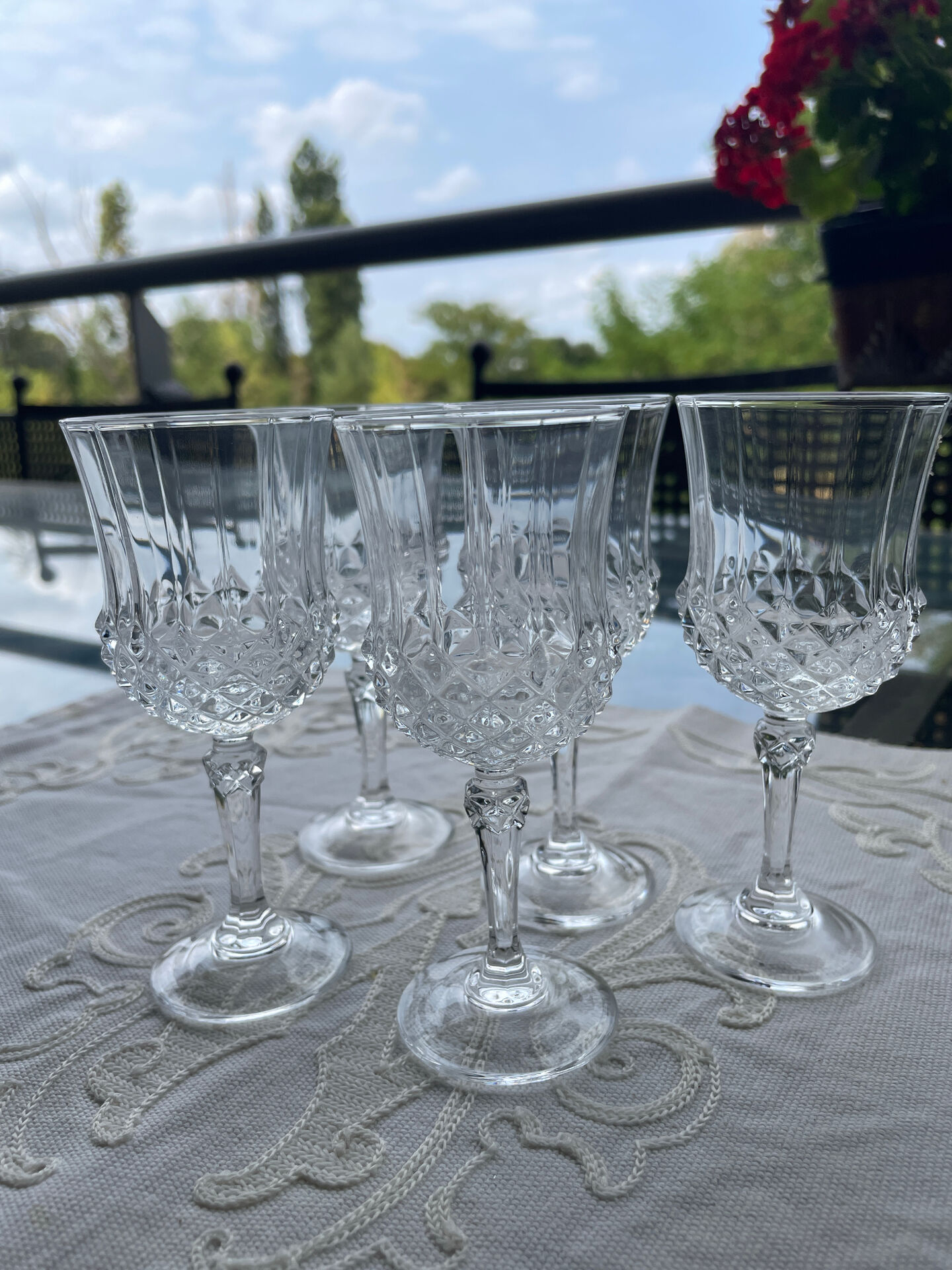 Verres a pieds cristal