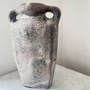 Vintage German Lava Style Grey Brown Amphora Vase, West Germany 1970s