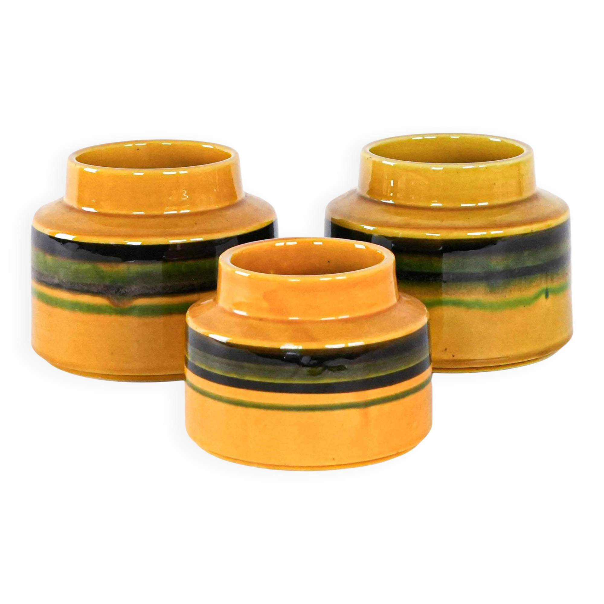 Set of ceramic vases, Italian design, 1960s, manufactured in Italy