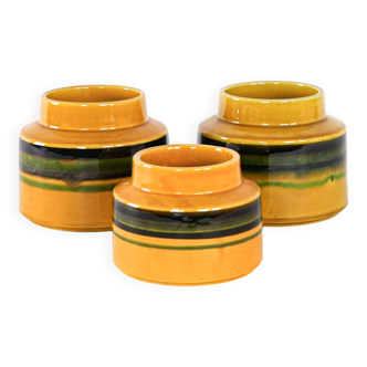 Set of ceramic vases, Italian design, 1960s, manufactured in Italy