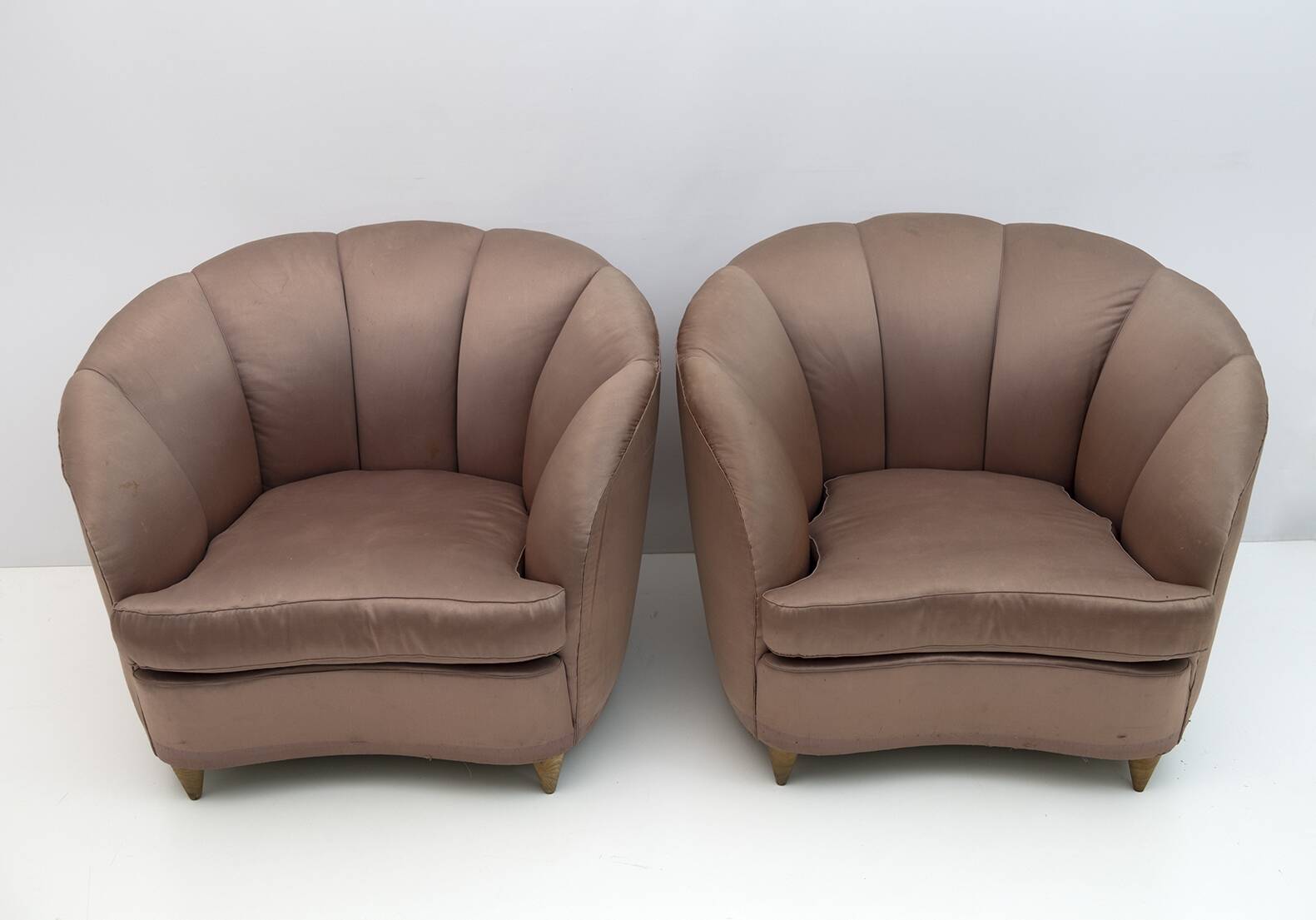 Gio Ponti Midcentury Rare Italian Curved Armchairs "Casa E Giardino" 1936