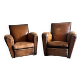 Paire de fauteuils club