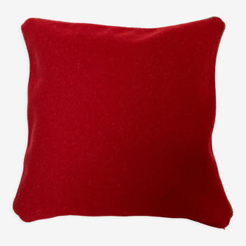 Red wool cushion