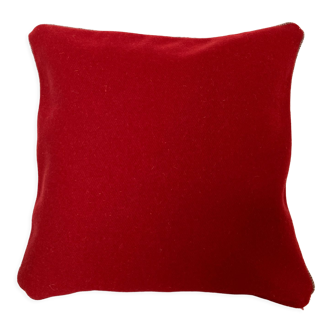 Coussin laine rouge