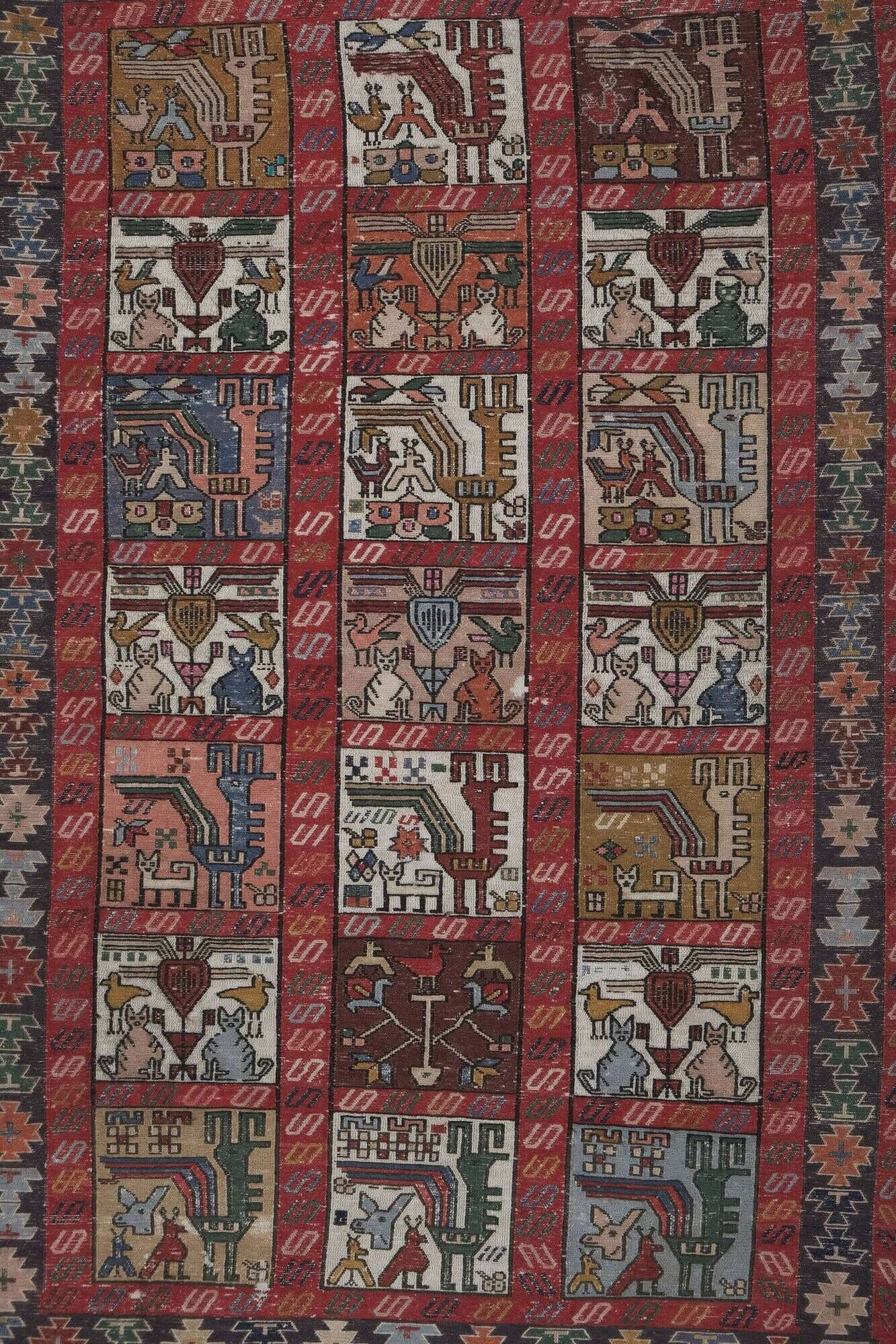 Tapis turc vintage fait main 120x185 cm