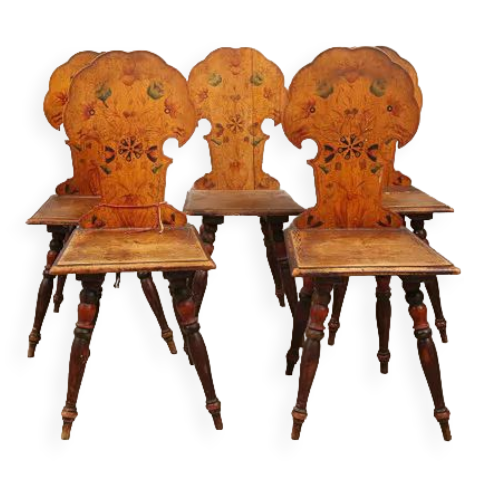 5 kitchen chairs from the late XIXth early XXth Ranka