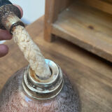 Shepherd lamp in bubbled glass